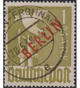 Berlin Nr. 33 gestempelt       1 DM Rotaufdruck