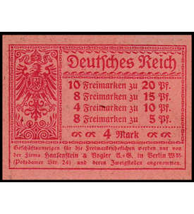Deutsches Reich Markenheft Nr. 13 Germania 1920 postfrisch