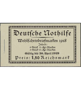 Deutsches Reich Markenheft Nr. 27.2 Nothilfe 1928 postfrisch