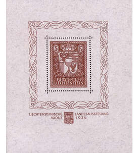 Liechtenstein Block 1 postfrisch ** Vaduz 1934