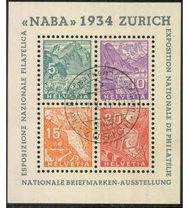 Schweiz Block 1 gestempelt NABA 1934