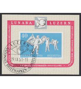 Schweiz Block 14 gestempelt LUNABA 1951