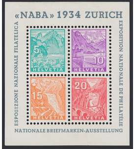 Schweiz Block 1  postfrisch ** NABA 1934