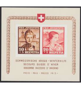 Schweiz Block 6  postfrisch ** Kriegs-Winterhilfe 1941