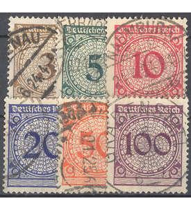 Deutsches Reich Nr. 338-343 gestempelt Ziffern