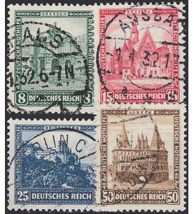 Deutsches Reich Nr. 459-462 gestempelt Nothilfe Bauten 1931