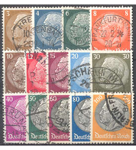 Deutsches Reich Nr. 512-528 gestempelt Hindenburg Medaillon
