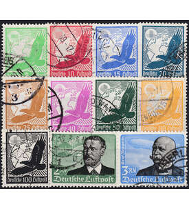 Deutsches Reich Nr. 529-539 gestempelt Flugpost 1934