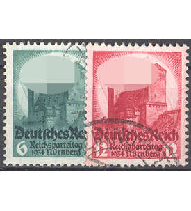 Deutsches Reich Nr. 546-547 gestempelt 6. Nürnberger Parteitag