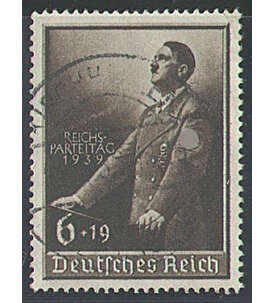 II Deutsches  Reich Nr. 701 Reichsparteitag gestempelt