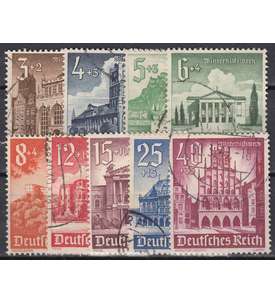 II Deutsches Reich Nr. 751-759  Bauwerke 1940 gestempelt