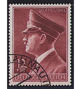Deutsches Reich Nr. 813 gestempelt Hitlers 53. Geburtstag
