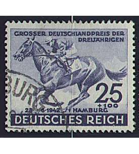 II Dt. Reich Nr. 814           Blaues Band 1942 gestempelt