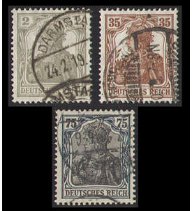 Deutsches Reich Nr. 102-104 gestempelt Germania 2/35/75 Pfg.