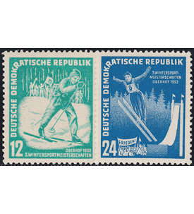 DDR Nr. 298-299 postfrisch ** Wintersport 1952