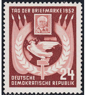 DDR Nr. 319 postfrisch ** Tag der Briefmarke 1952