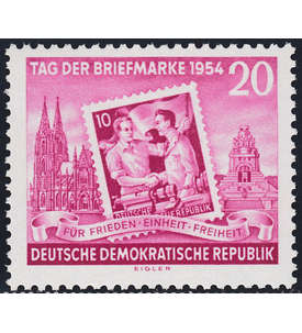 DDR Nr. 445A postfrisch        Tag der Marke 1954