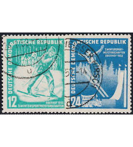 DDR Nr. 298-299 gestempelt Wintersport 1952