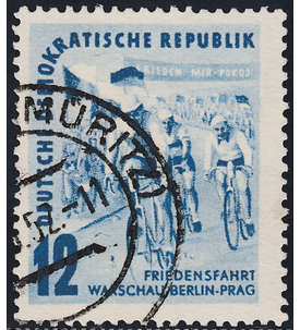 DDR Nr. 307 gestempelt Radrennen