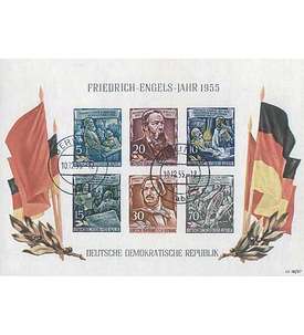 DDR Block 13 gestempelt Friedrich-Engels-Jahr