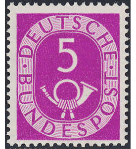 BRD Bund  Nr. 125 postfrisch ** geprüft - 5 Pfennig Posthorn