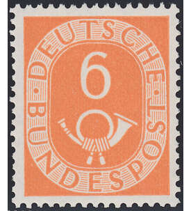 BRD Bund  Nr. 126 postfrisch ** geprüft - 6 Pfennig Posthorn