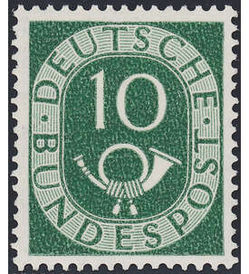 BRD Bund  Nr. 128 postfrisch ** geprft - 10 Pfennig Posthorn