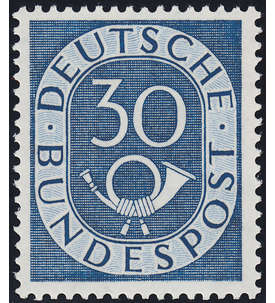 BRD Bund  Nr. 132 postfrisch ** geprft - 30 Pfennig Posthorn