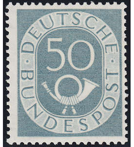 BRD Bund  Nr. 134 postfrisch ** geprft 50 Pfennig Posthorn