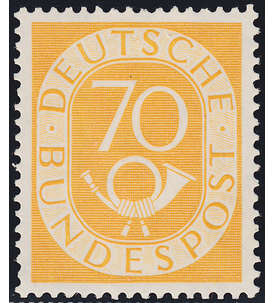 BRD Bund  Nr. 136 postfrisch ** geprft - 70 Pfennig Posthorn
