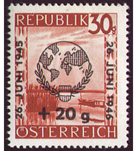 sterreich Nr. 771 postfrisch  Vereinte Nationen 1946