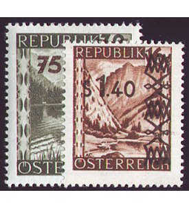 sterreich Nr. 835-836 postfr. Aufdruckwerte 1947