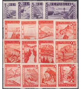 sterreich Nr. 838-853 postfrisch Landschaften 1947