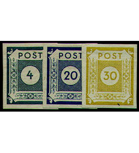 SBZ Nr. 53-55 postfrisch Ziffern 1945