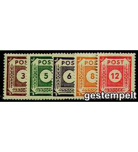 SBZ Nr. 56-60 gestempelt       Ziffern 1945