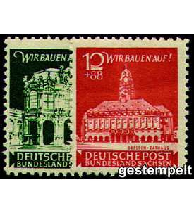 SBZ Nr. 64-65 gestempelt       Wiederaufbau 1946