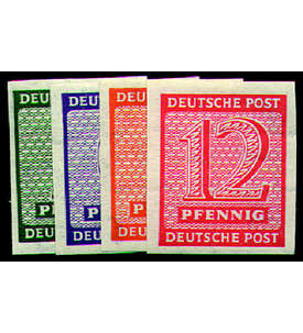 SBZ Nr. 116Y-119Y postfrisch Ziffern 1945