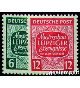 SBZ Nr. 124X-125X gestempelt Musterschau 1945