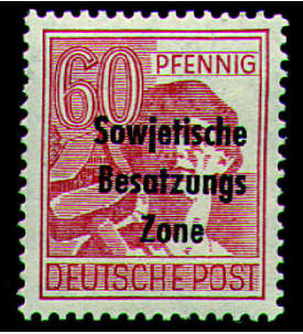 SBZ Nr. 195 postfrisch Arbeiterserie  Aufdruck 1946