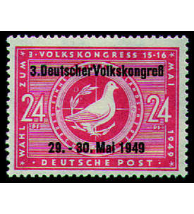 SBZ Nr. 233a postfrisch Volkskongre Aufdruck 1949