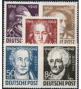 SBZ Nr. 234-238 postfrisch Goethe 1949