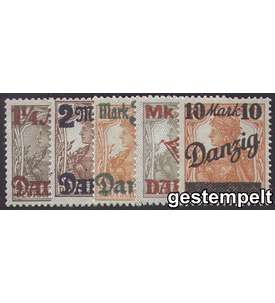 Danzig Nr. 27-31II gestempelt