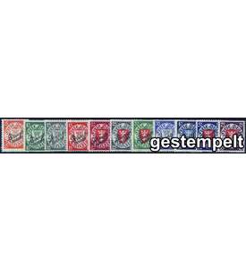 Danzig Dienstmarken Nr. 41-51 gestempelt