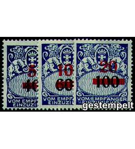 Danzig Portomarken Nr. 40-42 gestempelt