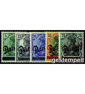 Danzig Nr. 21-25 gestempelt