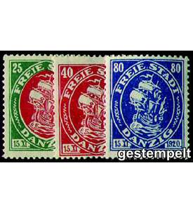 Danzig Nr. 63-65 gestempelt