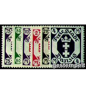 Danzig Nr. 93-98 gestempelt