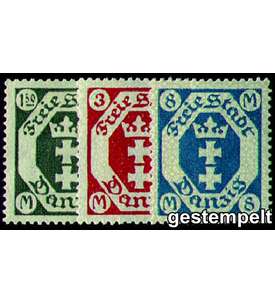 Danzig Nr. 103-105 gestempelt