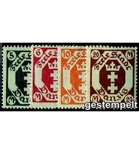 Danzig Nr. 108-111 gestempelt