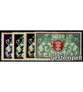 Danzig Nr. 119-122 gestempelt